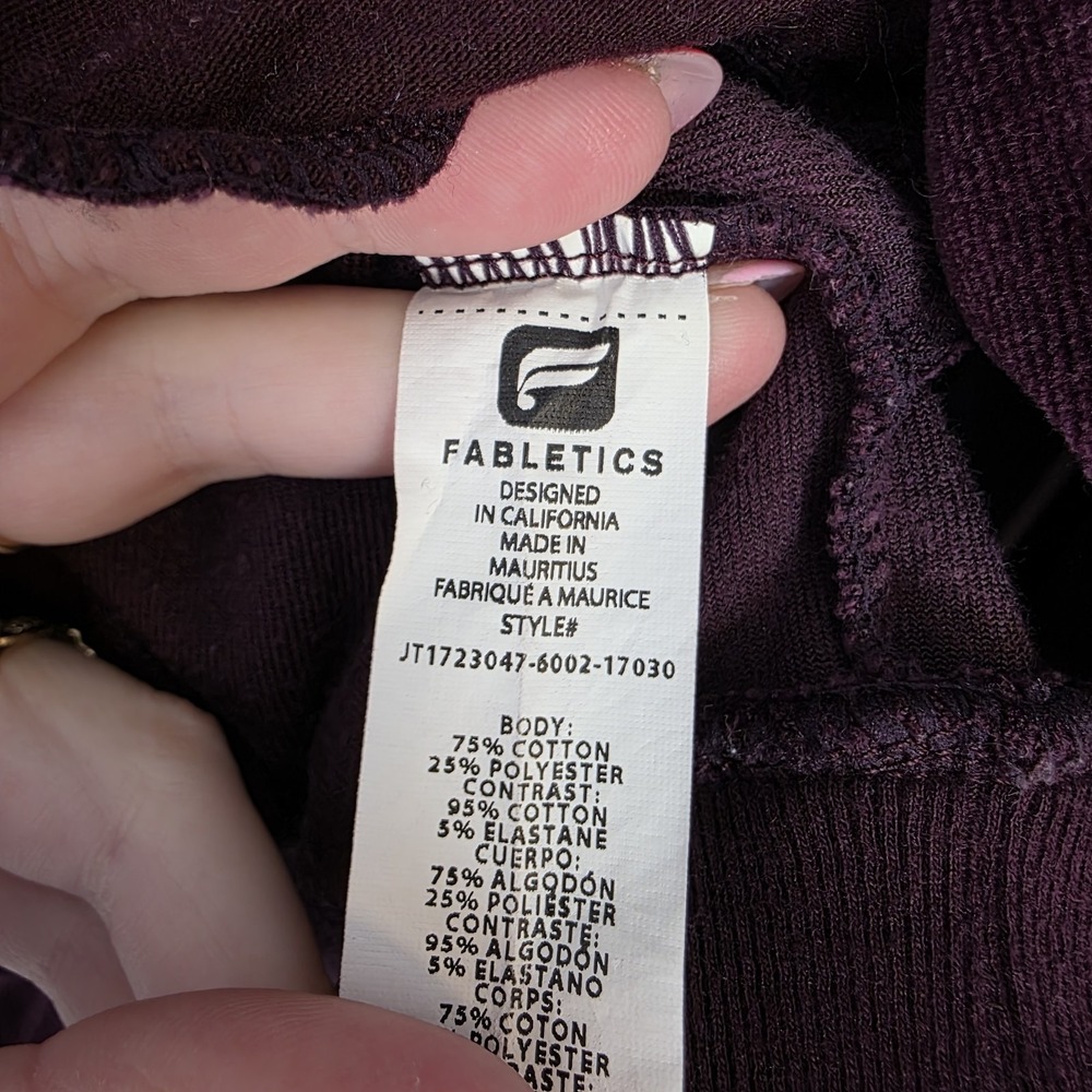 Fabletics Purple‎ 1/2 Zip Velour Britt Sporty Pullover Track Jacket Size Small - Picture 6 of 8